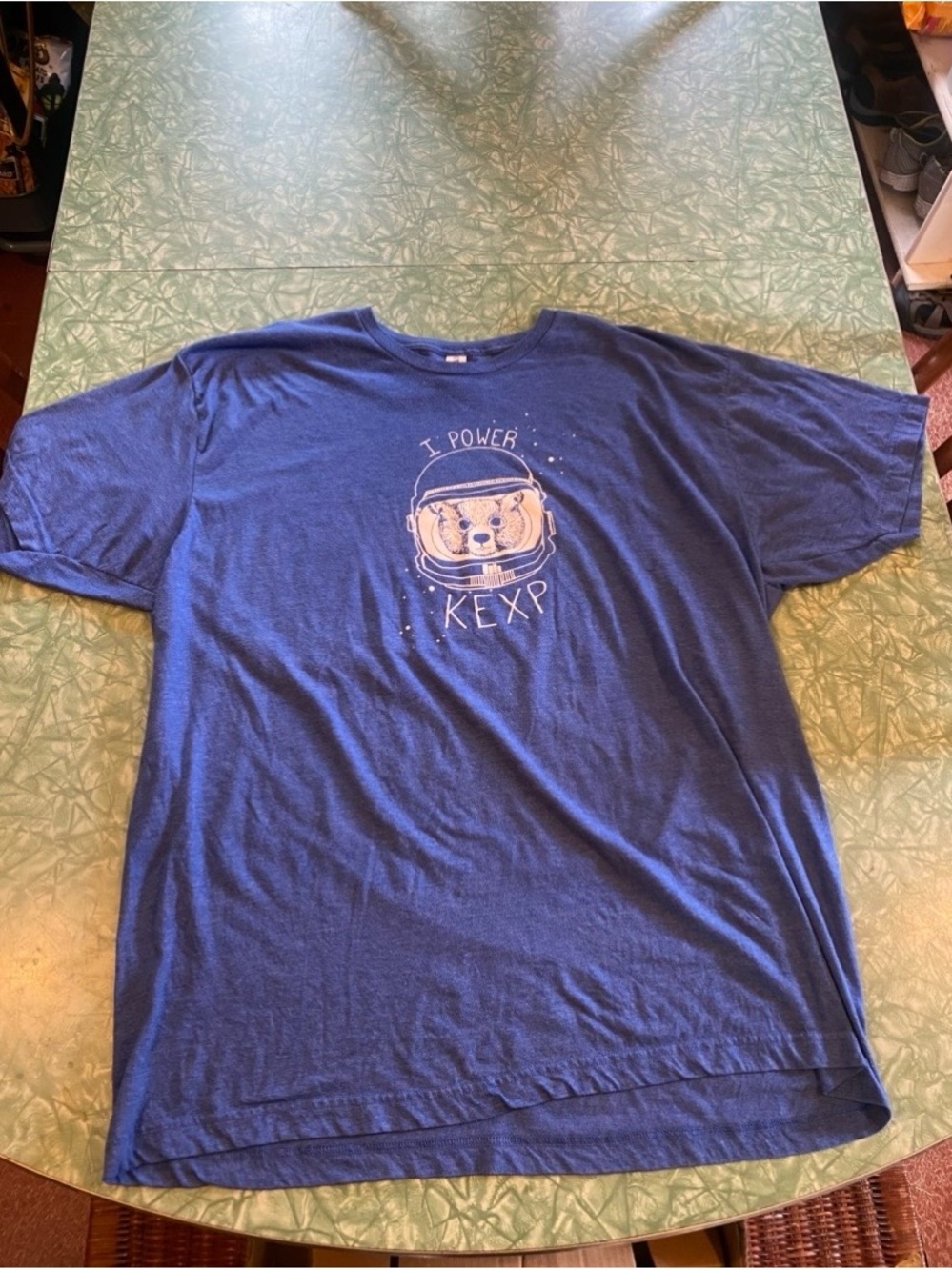 Blue XXL “I Power KEXP” Astronaut Bear T-Shirt (Seattle Public Radio)